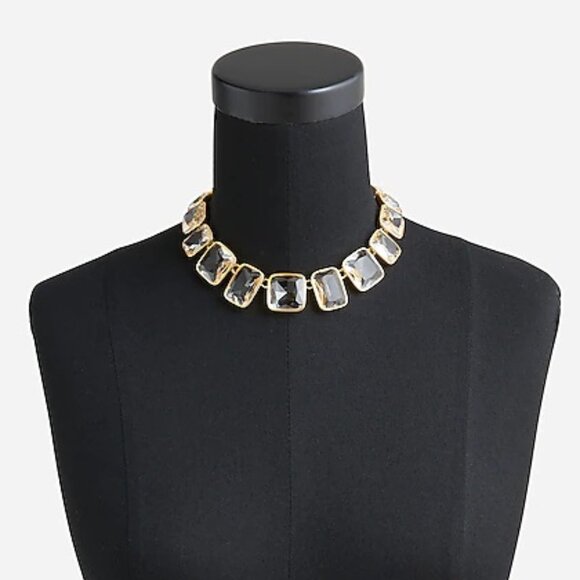 NWT J.CREW Faceted Crystal Statement Necklace - Picture 5 of 15